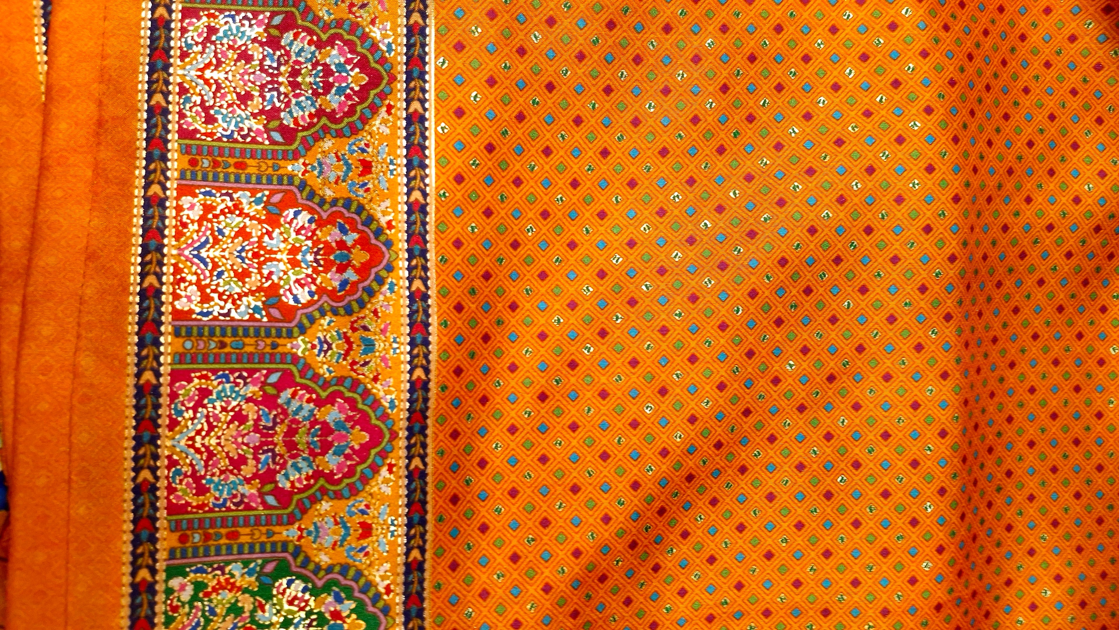 SEMI SILK PASHMINA IN MUSTARD COLOUR