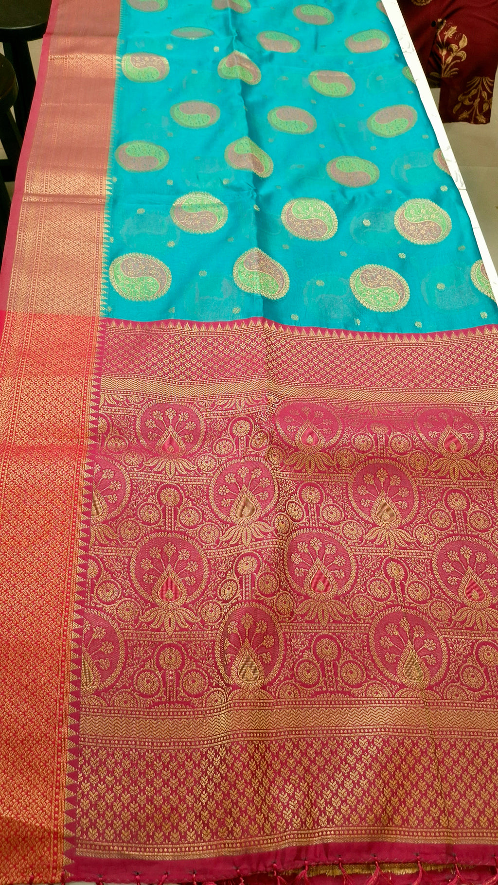 COTTON BASE KATHPADAR SAREE
